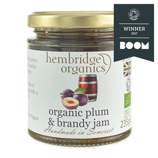 hembridge organics plumb brandy jam jar